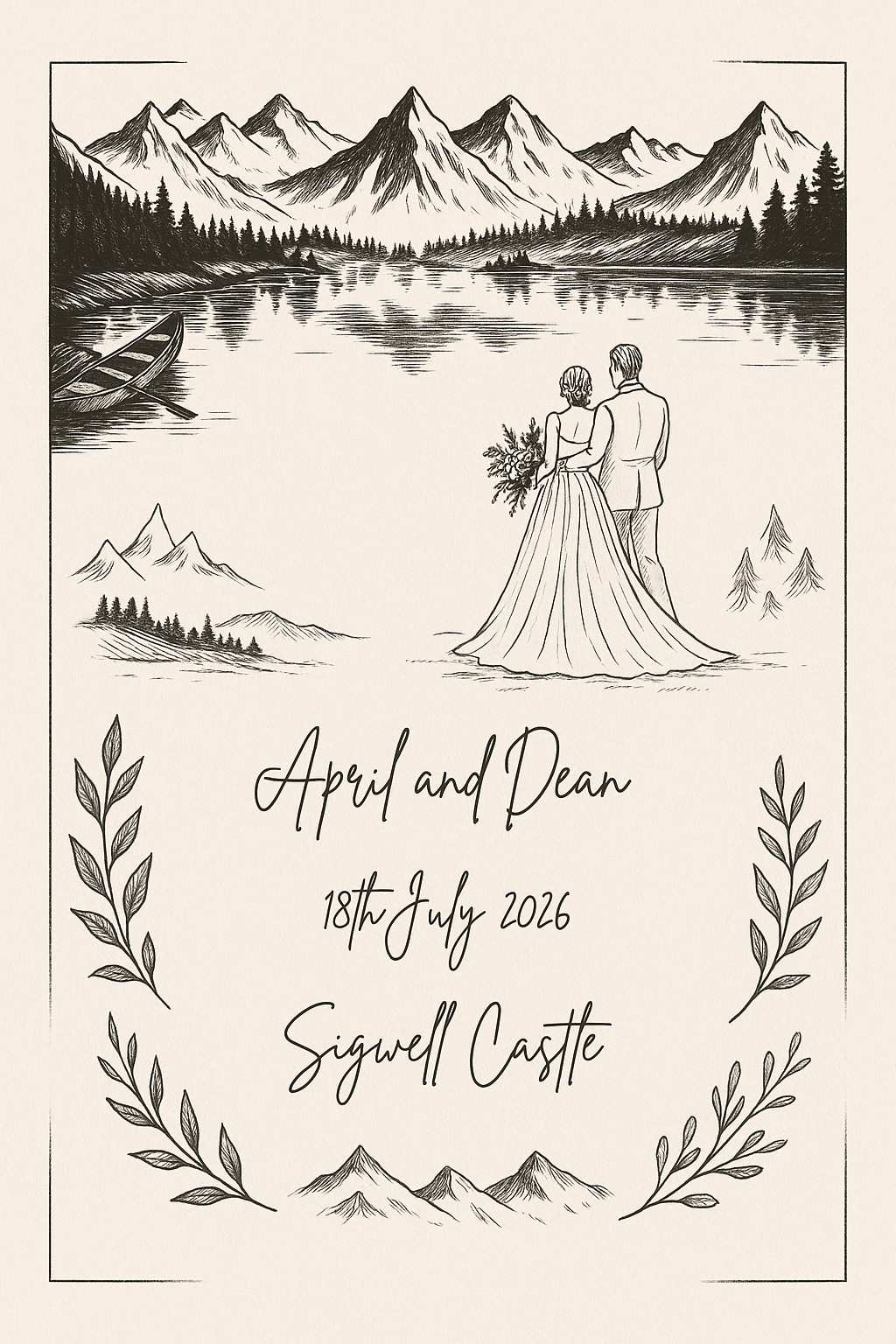 Woodland View Magnetic Save The Date